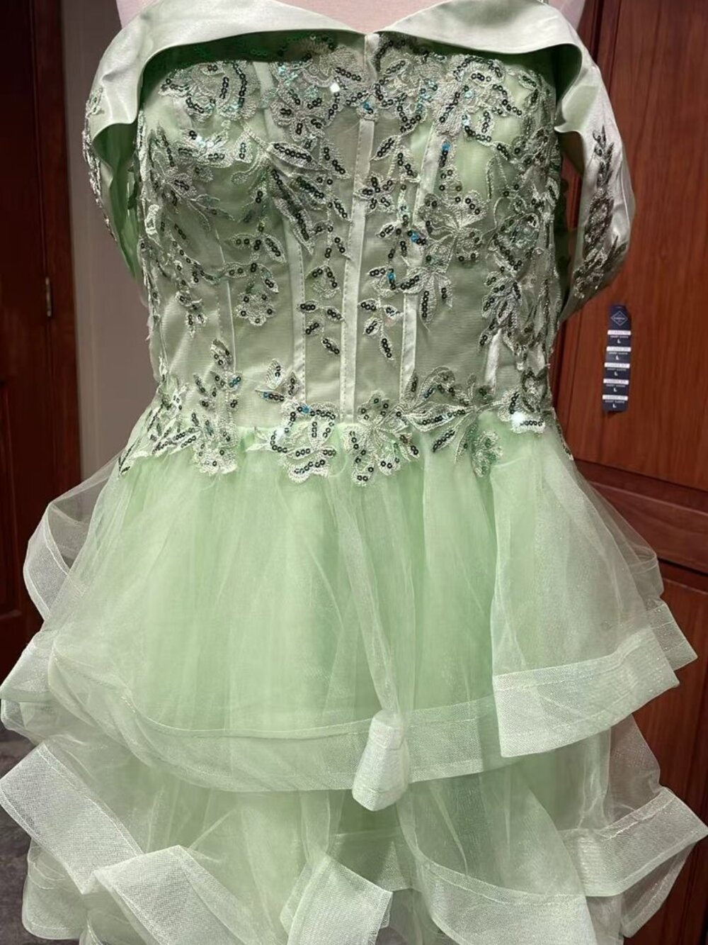 Spaghetti Straps Homecoming Dresses for Juniors,Lace Applqiues Tiered DAMD Party